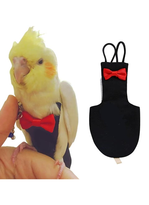 Bird Diapers Flight Suite Liners, Washable Reusable Protective Parrot Nappy Clothes with Waterproof Inner Layer Cute Urine Wet Suit for Parrot Macaw Budgies Parakeet
