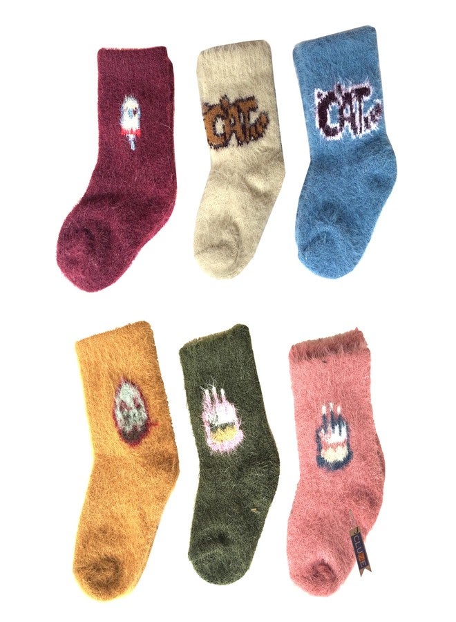 CLUZE Polyester Newborn Baby Super Soft Cozy Warm Stretchy Fuzzy Winter Ankle Length Socks For 0-6 Months Boys Girls (Multicolor) - Image 2