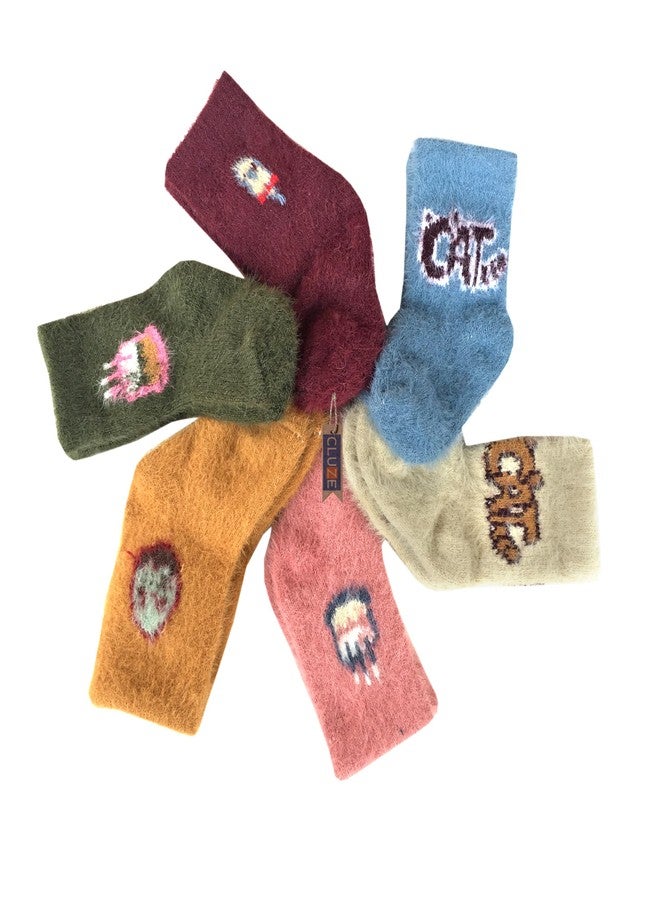 CLUZE Polyester Newborn Baby Super Soft Cozy Warm Stretchy Fuzzy Winter Ankle Length Socks For 0-6 Months Boys Girls (Multicolor) - Image 4