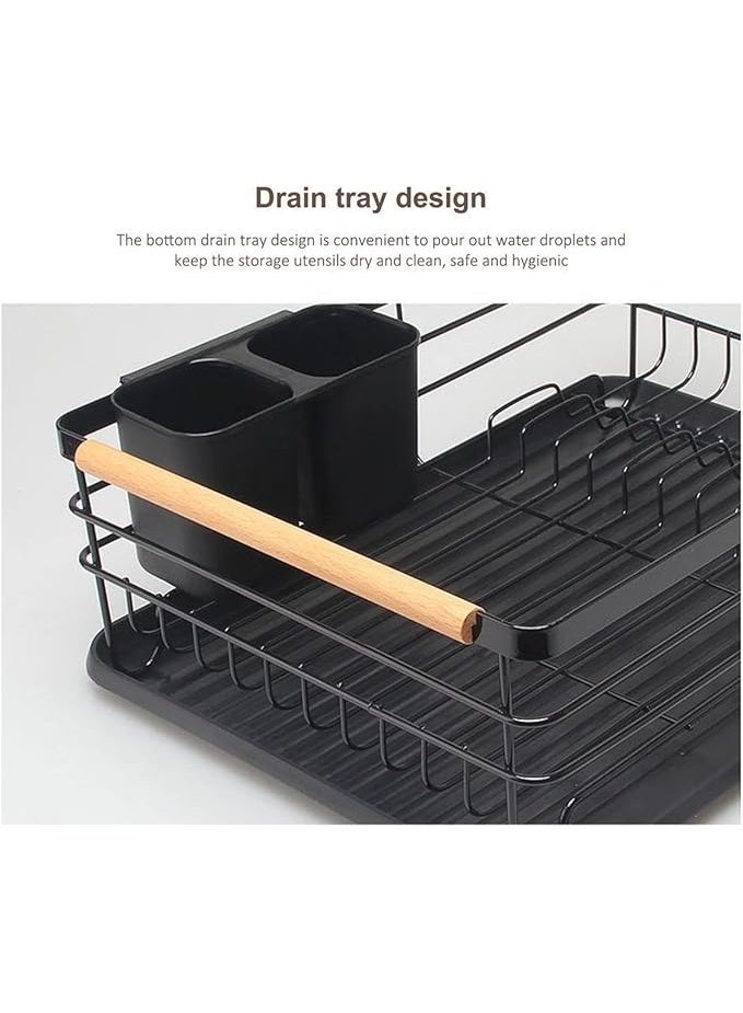 Dish Rack Dish Storage Rack Multifunctional Storage Home Supplies Kitchen Dish Drainer Dish Rack Dish Drying Rack Organizer Dishes Drying Rack - Image 5