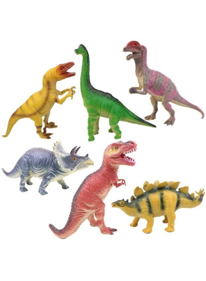 6 Soft Glue Sound Dinosaur Toy Simulation Dinosaur Model Large Tyrannosaurus Rex Triceratops Brachiosaurus Raptor-Color:Allosaurus - Image 2