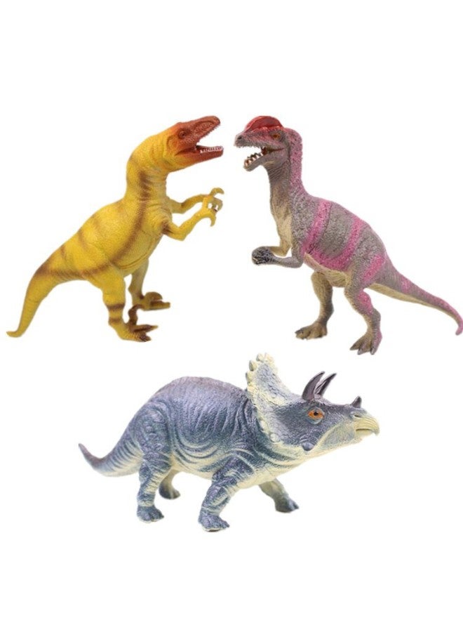 6 Soft Glue Sound Dinosaur Toy Simulation Dinosaur Model Large Tyrannosaurus Rex Triceratops Brachiosaurus Raptor-Color:Allosaurus - Image 4