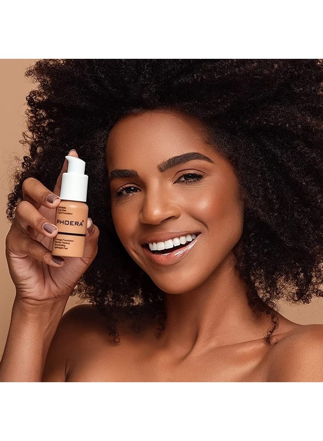 Hilareco Bestland 2Pack Phoera Foundation Full Coverage Liquid Foundation Creamlonglasting Lightweight Concealeroilfree Formulanatural Shadesuitable For All Skin Types (104 Buff Beige & 105 Sand) - Image 2