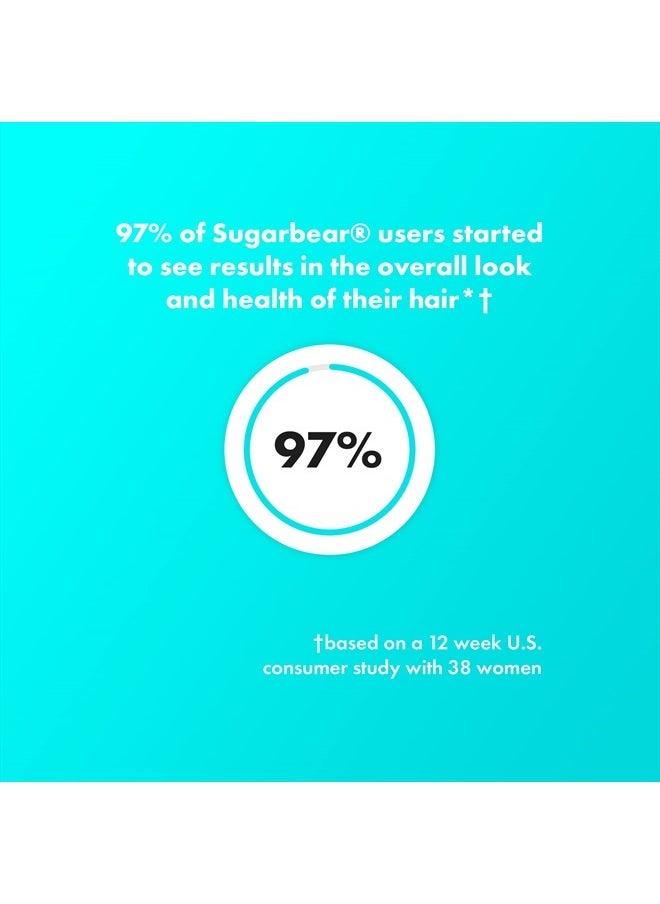 SugarbearPRO Hair Vegan Vitamin Gummies for Normal Hair Growth Vitamin C, 6000 mcg Biotin, B12, Zinc, Iodine, Folic Acid, Coconut Oil, Hair and Nails Supplement for Women And Men - 1 Month Supply  - Image 4