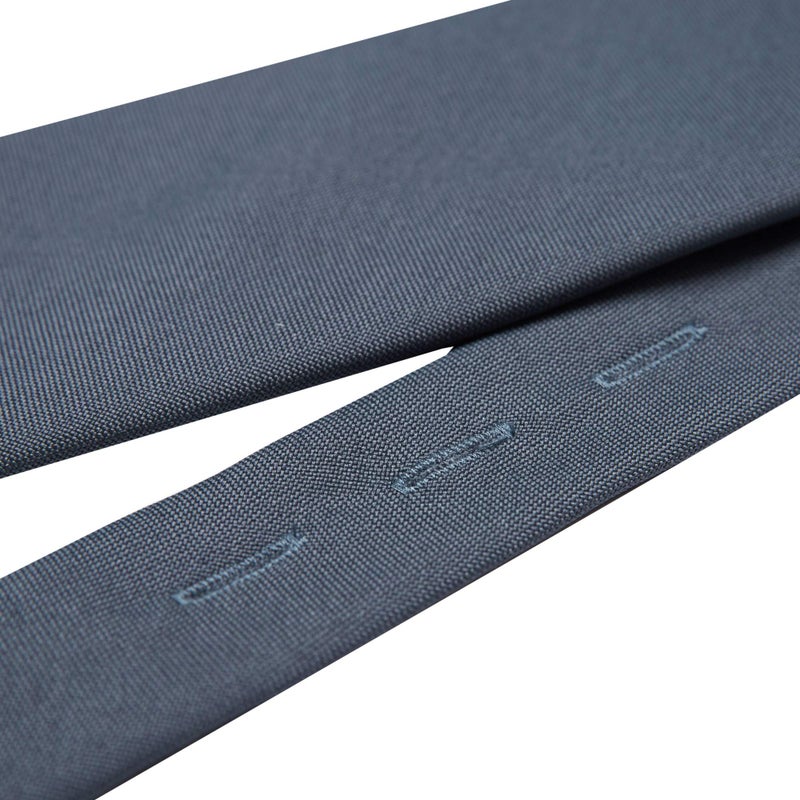 Jacob Alexander Uniform Solid Clip-On Tie with Buttonholes - Charcoal Gray - Regular 20 inch - Image 3