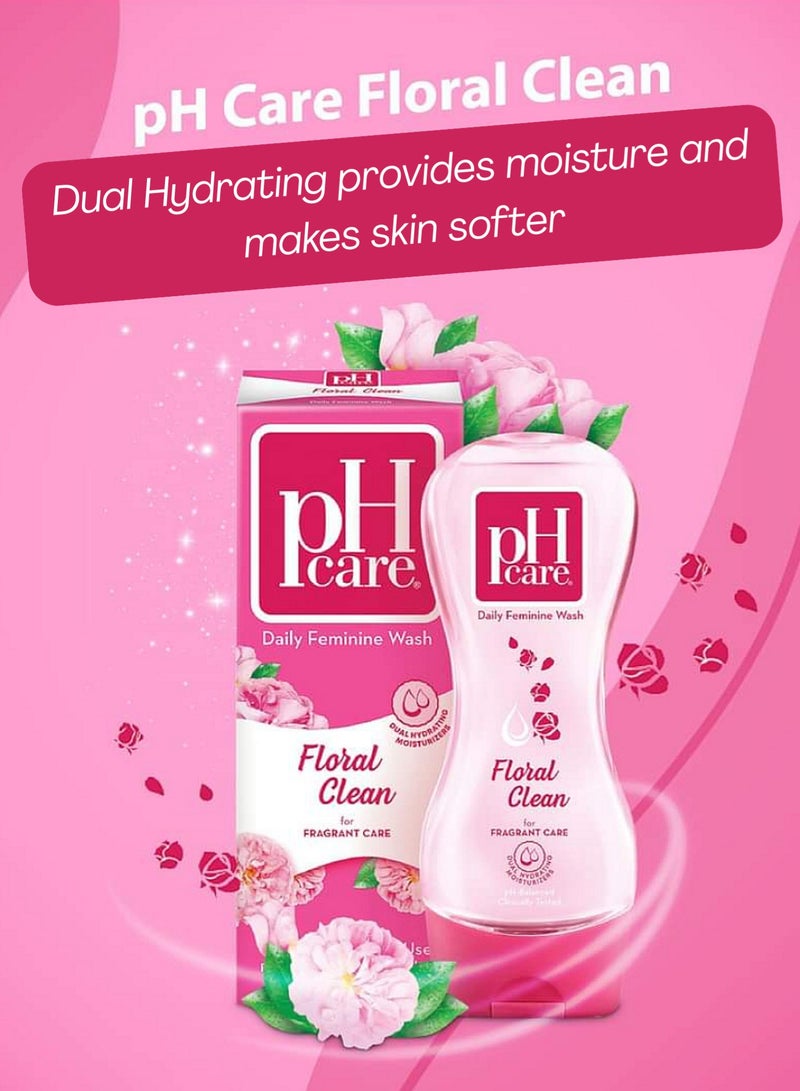 Ph Care 2 Piece Floral Clean Daily Feminine Wash 150 ml - Image 2