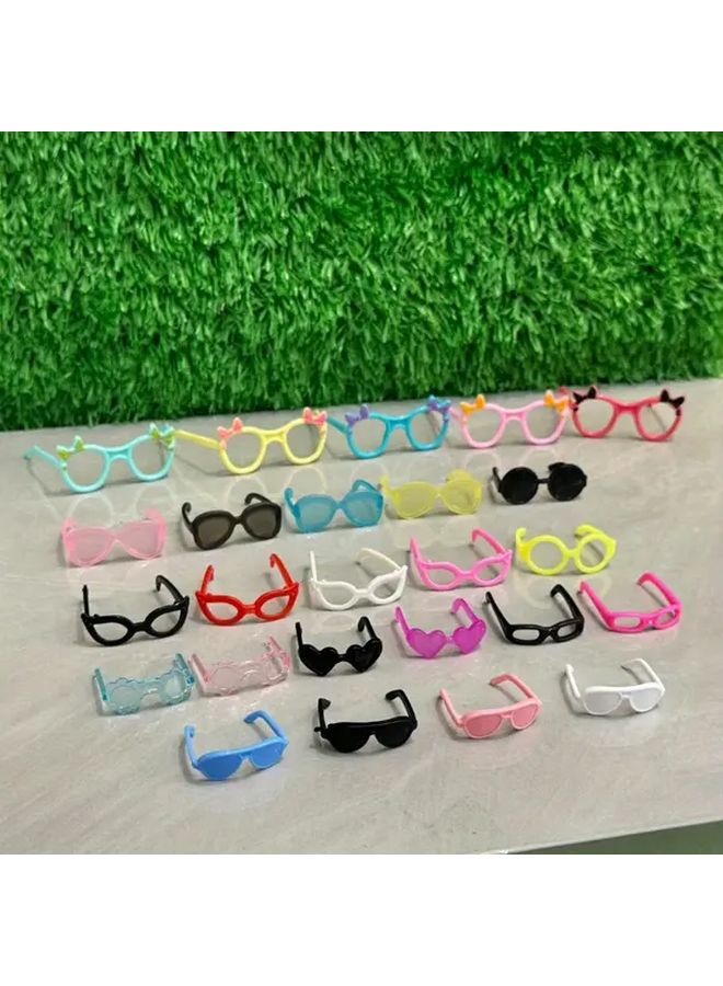Random 10pcs Mini Dollhouse Glasses Multi Color Decorative Accessories DIY Gifts - Image 1