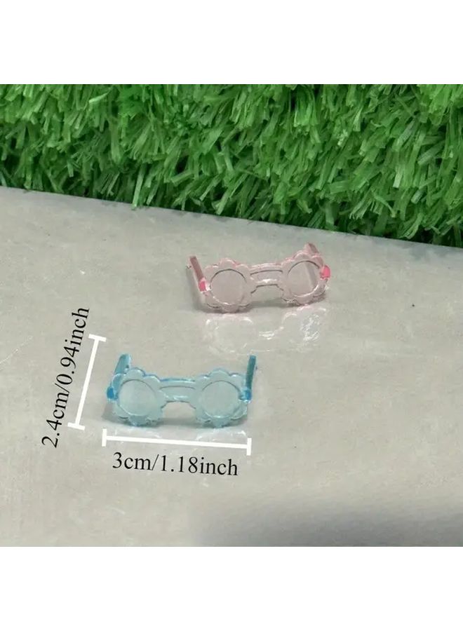 Random 10pcs Mini Dollhouse Glasses Multi Color Decorative Accessories DIY Gifts - Image 4
