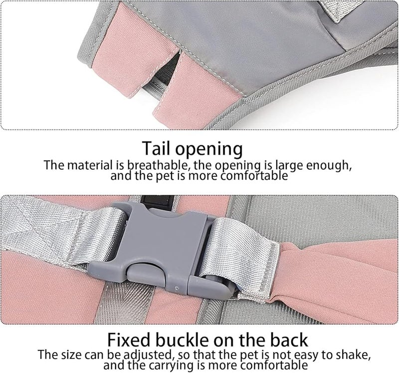 حقيبة ظهر وردية قابلة للتعديل لحمل الحيوانات الأليفة للكلاب والقطر للسفر والمشي لمسافات طويلة والتخييم - Image 2