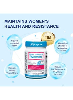 Life-Space Life-Space Urogen Probiotic with Cranberry for Urinary Tract Health, Women's Probiotic with Lactobacillus rhamnosus&reuteri. for Vaginal Health, 11 Billion CFU per Capsule, 2-Month Serving-60 Capsules  - Image 2