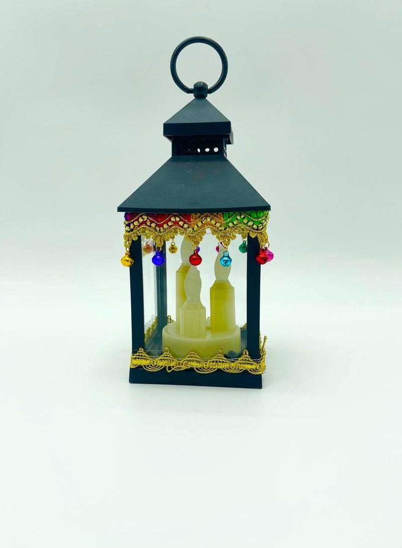 DEHKAH Decorative Ramadan lantern, battery-powered candles, size 27*10*10 - Image 4