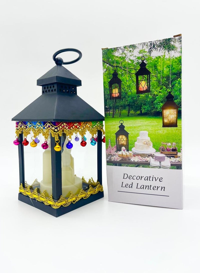 DEHKAH Decorative Ramadan lantern, battery-powered candles, size 27*10*10 - Image 5