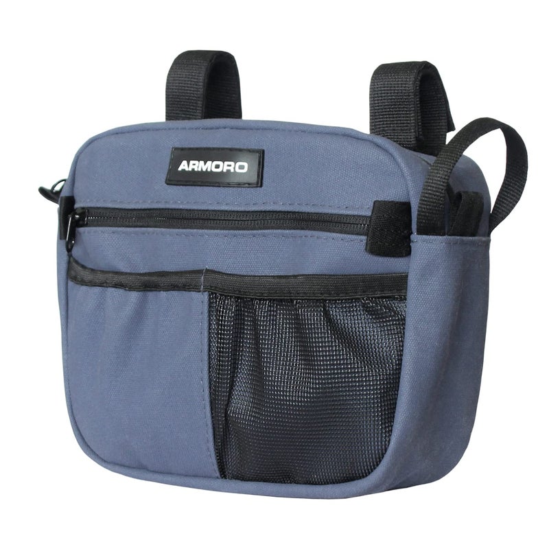 ARMORO Grab Handle Storage Bag for 4x4 | Compatible with Mahindra Thar, Thar Roxx, Maruti Gypsy, Jimny, Jeep, Gurkha | Grab handle Bar Organizer, Off-Road Gear Storage, Interior Accessory | Navy Blue - Image 3
