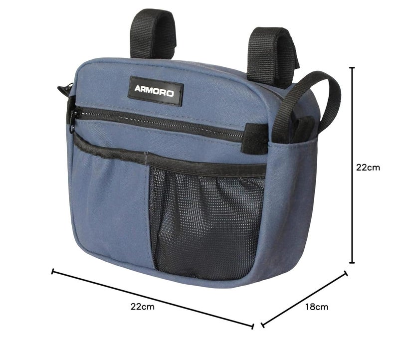 ARMORO Grab Handle Storage Bag for 4x4 | Compatible with Mahindra Thar, Thar Roxx, Maruti Gypsy, Jimny, Jeep, Gurkha | Grab handle Bar Organizer, Off-Road Gear Storage, Interior Accessory | Navy Blue - Image 4