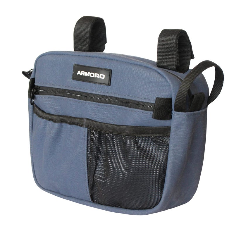 ARMORO Grab Handle Storage Bag for 4x4 | Compatible with Mahindra Thar, Thar Roxx, Maruti Gypsy, Jimny, Jeep, Gurkha | Grab handle Bar Organizer, Off-Road Gear Storage, Interior Accessory | Navy Blue - Image 2