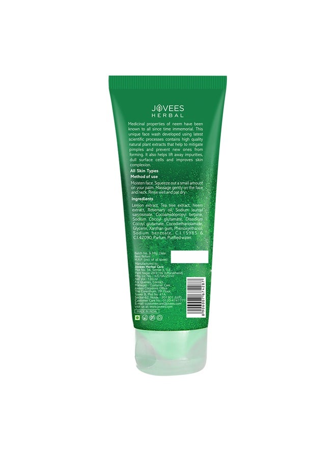 JOVEES HERBAL Jovees Face Wash Neem 120 Ml  - Image 2