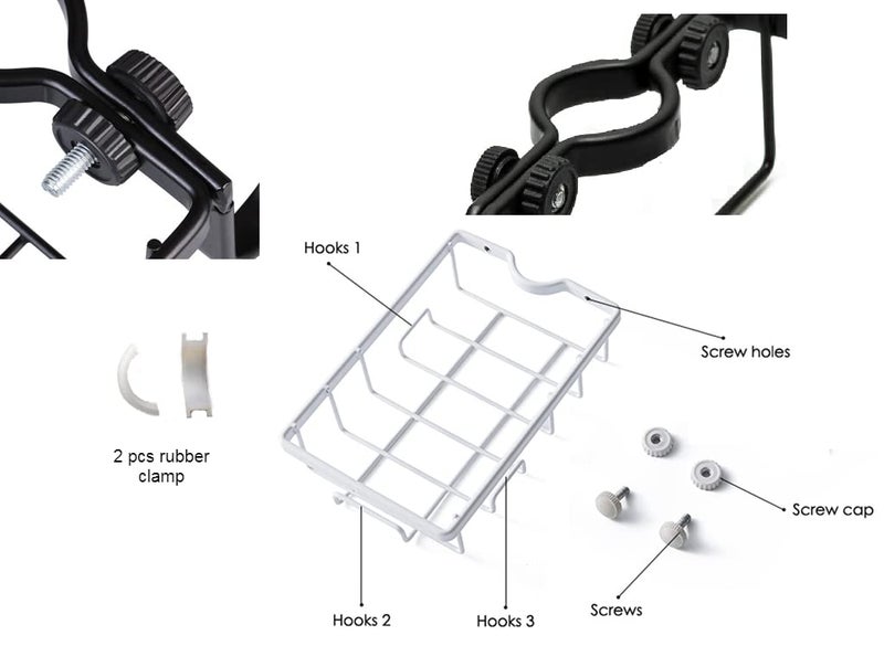 Dayish 2 Pcs Metal Faucet Sponge Storage RackTap Holder OrganizerSoap Sponge Dish Hanging Clamp HolderSink Caddy Drainer Shelf for Kitchen Bathroom Sink Wash Basin Black 15x10x4cm - Image 3