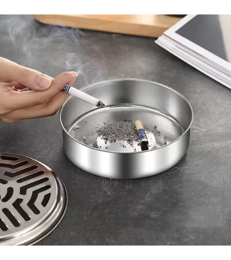 Stainless Steel Mosquito Coil Holder With Lid Portable Repellent Box Handle Design - Image 5