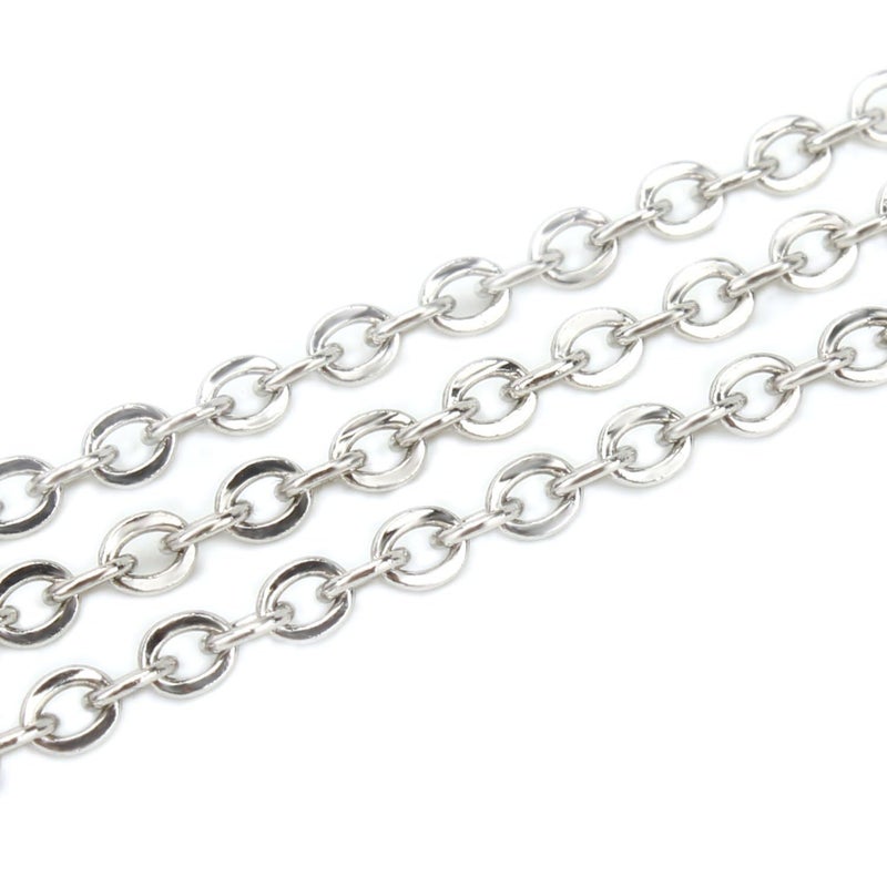 ALEXCRAFT 33 Feet 2 MM Stainless Steel Cable Link Chain Roll with 20 Lobster Clasps and 50 Open Jump Rings Bulk for Jewelry Making - Image 4