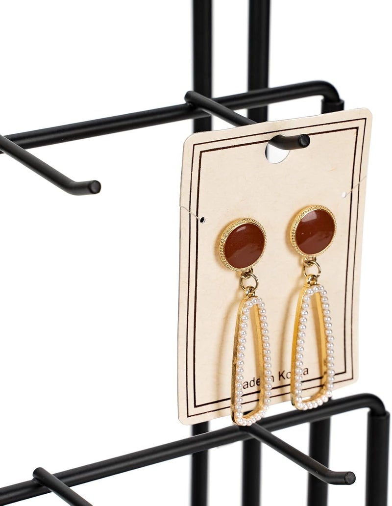 DGWJSU Earring Display Stands for Selling, Earring Rack Display Holder Stand, Jewelry Display for Selling Earring Cards, Bracelets, Hair Accessories, Rings, Necklaces (Rustic Brown, Common Size) - Image 5