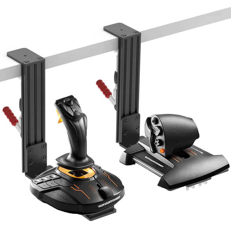 Hikig 2 Pack Desk Mount for Flight Sim Hand-Controller Compatible with Logitech X52 X56 Hotas, Thrustmaster HOTAS Warthog, T.16000M FCS, T.Flight, SimTask Farmstick, Sol-R1, Sol-R2, VKB, VPC, Winwing - Image 2