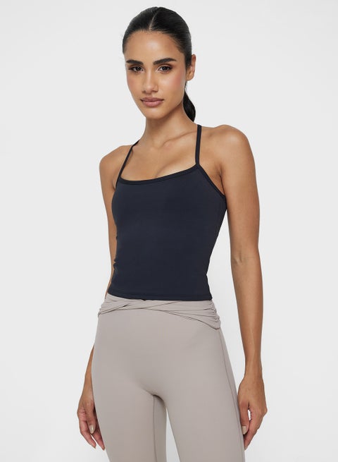 Strappy Cutout Back Tank Top