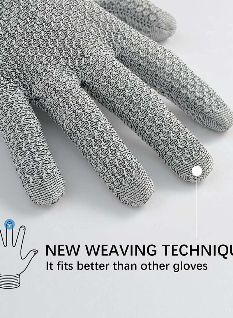 Anti-cut gloves Level 5 HPPE fiber wear-resistant, puncture-proof and cut-proof woodworking fishing kitchen anti-scratch finger cots protective anti-slip safety gloves  - Image 2