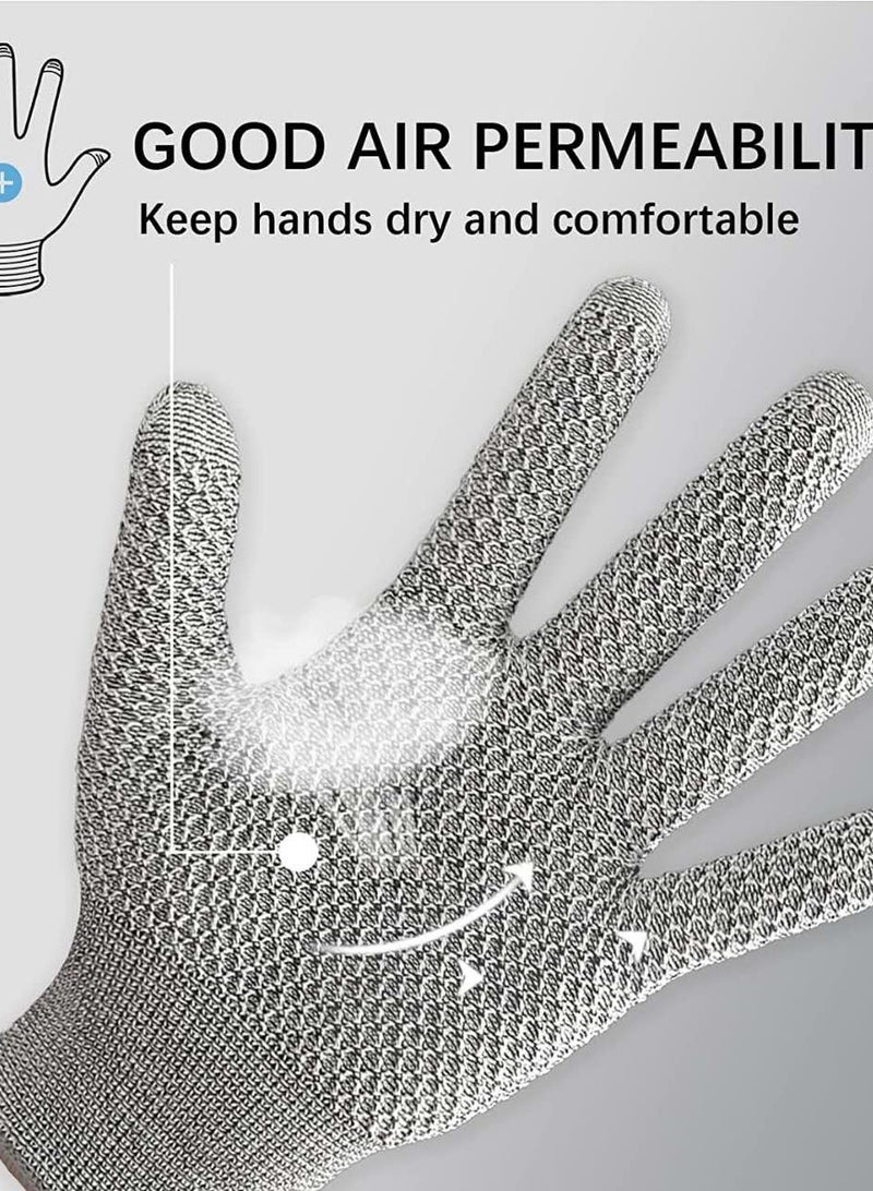 Anti-cut gloves Level 5 HPPE fiber wear-resistant, puncture-proof and cut-proof woodworking fishing kitchen anti-scratch finger cots protective anti-slip safety gloves  - Image 3