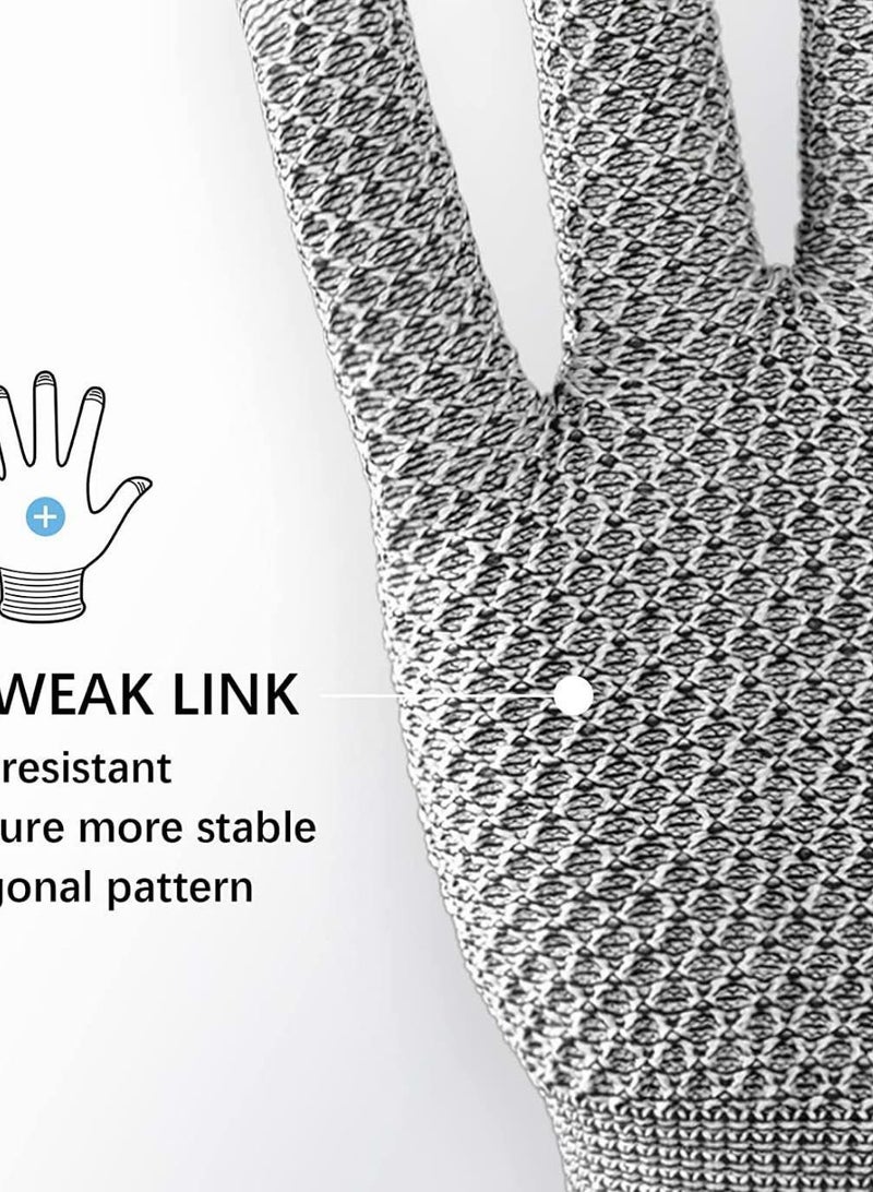 Anti-cut gloves Level 5 HPPE fiber wear-resistant, puncture-proof and cut-proof woodworking fishing kitchen anti-scratch finger cots protective anti-slip safety gloves  - Image 4