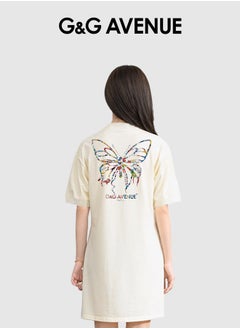 G&G AVENUE Ladies Summer Short Sleeve Polo Shirt solid color Dress Women Lapel Cotton Polyester Casual Slim Embroidered Polo Dress  - Image 1