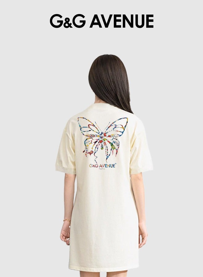 G&G AVENUE Ladies Summer Short Sleeve Polo Shirt solid color Dress Women Lapel Cotton Polyester Casual Slim Embroidered Polo Dress  - Image 1