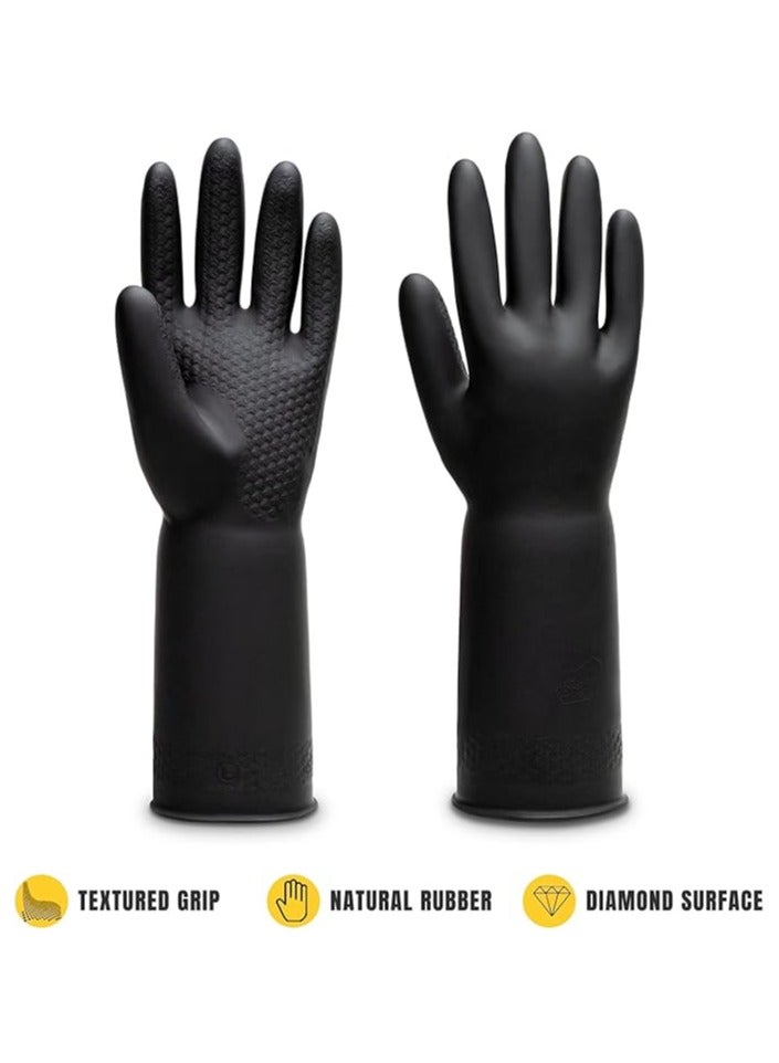 Beauenty Chemical Resistant Gloves,Industrial Work Heavy Duty Gloves,Black - Image 2