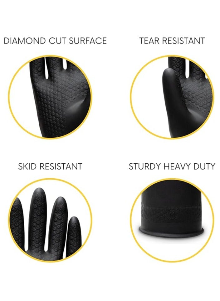 Beauenty Chemical Resistant Gloves,Industrial Work Heavy Duty Gloves,Black - Image 5