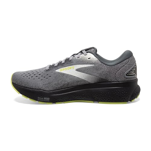 Brooks Men’s Ghost 16 Neutral Running Shoe - Primer/Grey/Lime - 10.5 Wide - Image 5