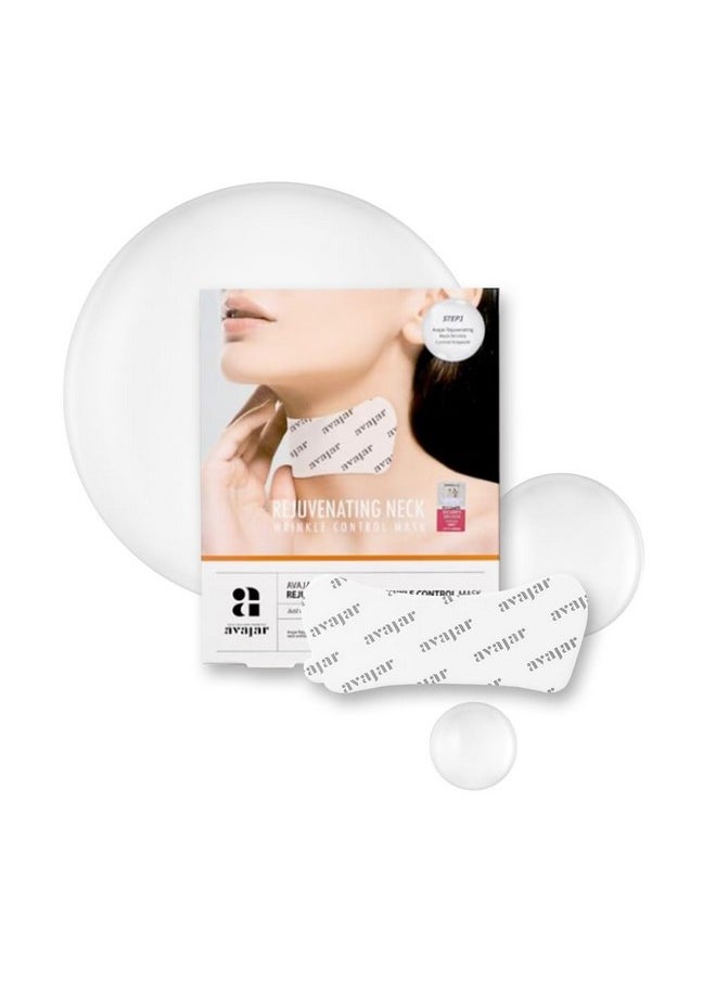 Avajar Firming Neck Mask Neck Firming Cream For Sagging Skin Neck Tightening Cream Cream For Dry Neck Skin Neck Firming Cream For Women And Men Korean Skin Care Set (5 Patches)  - Image 1