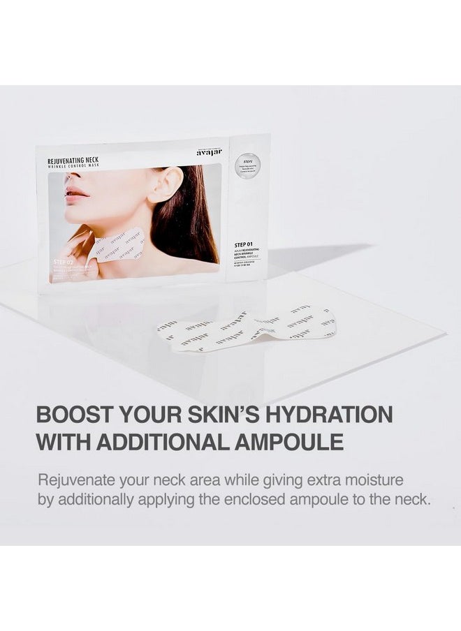 Avajar Firming Neck Mask Neck Firming Cream For Sagging Skin Neck Tightening Cream Cream For Dry Neck Skin Neck Firming Cream For Women And Men Korean Skin Care Set (5 Patches)  - Image 3