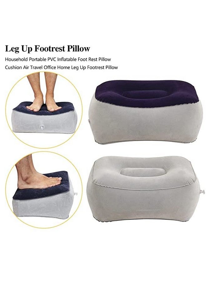 YAGVIZ Foot Rest Pillows Cushion Soft Flocking Pillows Air Pourable for Travel Office Airplanes - Image 3