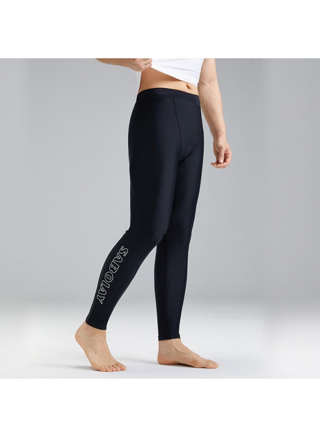 Loquat Summer Men's Nylon Swimwear Outdoor Beach Sun Protection Clothing Breathable Quick-drying Surfing Clothing Swimwear Wholesale-Color:NK23-20-1 Black Swimming Trunks- - Image 1