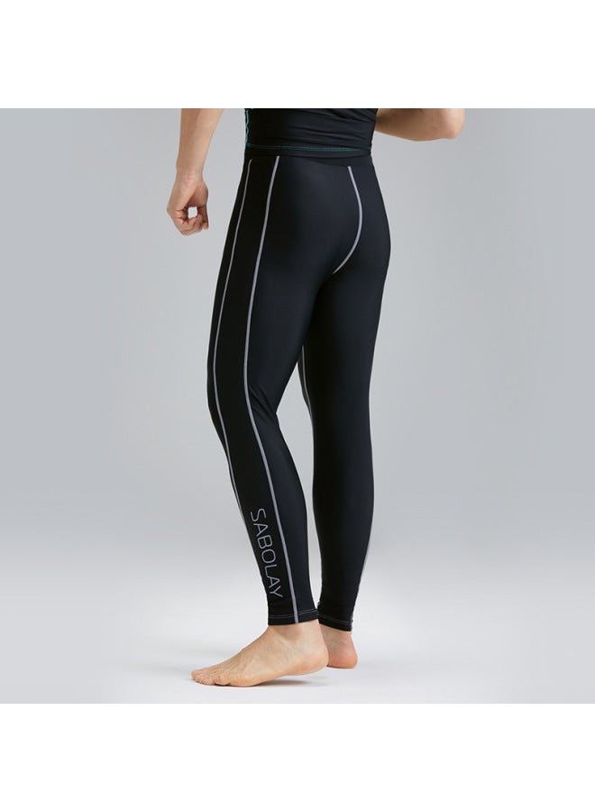 Loquat Summer Men's Nylon Swimwear Outdoor Beach Sun Protection Clothing Breathable Quick-drying Surfing Clothing Swimwear Wholesale-Color:NK23-20-1 Black Swimming Trunks- - Image 5