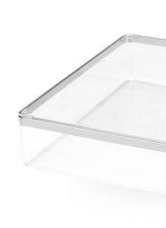 BLACKSTONE Rectangle Acrylic Tray with Lid  Stylish Serving Tray with Attractive Handle 20x16CM  - Image 3