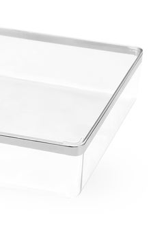 BLACKSTONE Rectangle Acrylic Tray with Lid  Stylish Serving Tray with Attractive Handle 20x16CM  - Image 4