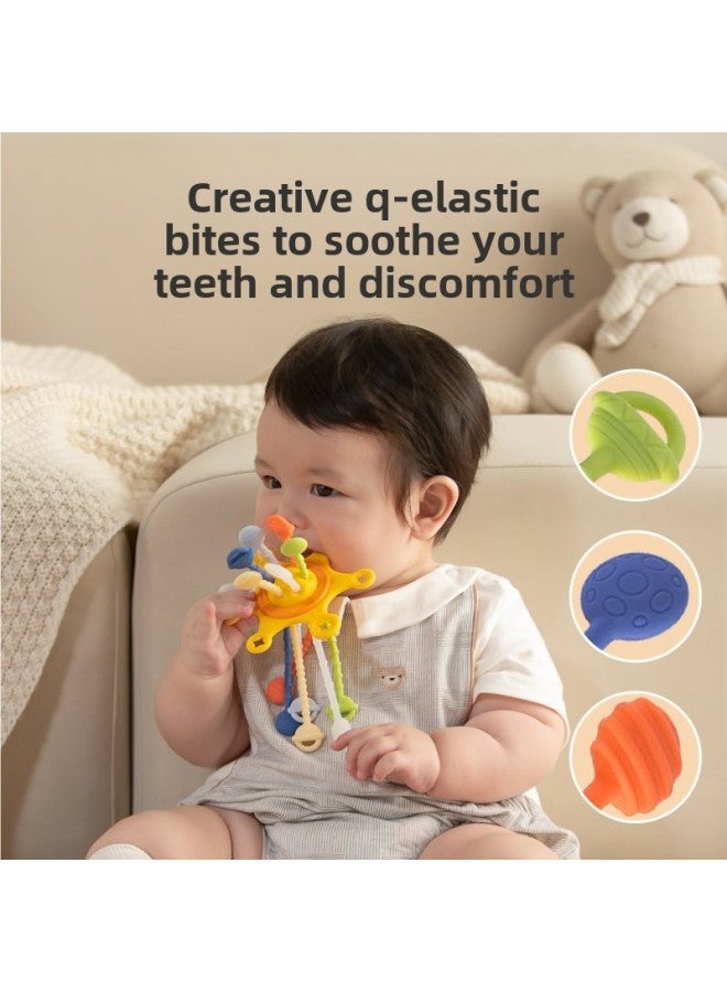 Hand-caught Ball Gnawing Teeth Infant Toy Rubber Plug Early Education DIY Finger Pumping Music Can Be Newborn Plug-Color:Lala Music + Climbing Baby - Image 4