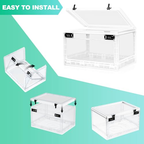 chefeggukk Large Medicine Lock Box with Dual 3-Digit Combination Locks, 24L Lockable Storage Box for Medication, Snacks, Phone, and Electronics - BPA-Free Organizer Bin for Home, Office, Fridge, and Safety - Image 5
