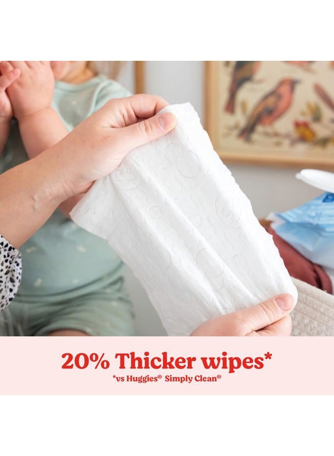 HUGGIES Huggies 99% Pure Water Baby Wipes, Unscented, 9 flip-top packs (3 Packs of 3), 504 Wipes Total, Packaging May Vary - Image 5