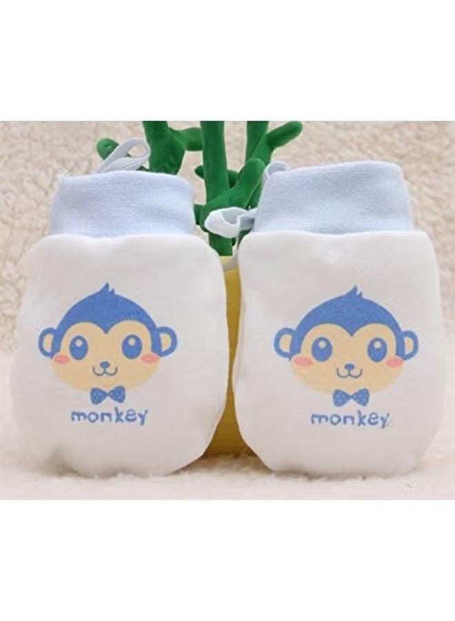 Cute Boys Girls Cotton No Scratch Gloves Drawstring Adjustable Mittens for Baby Infants - Image 4