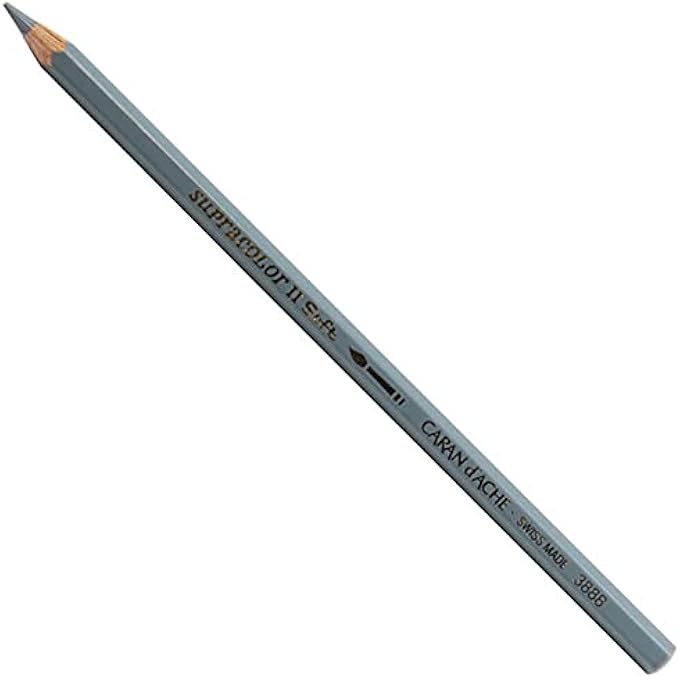 Caran d'Ache قلم سوبر كولور القابل للذوبان في الماء، رمادي (3888.005) - Image 1