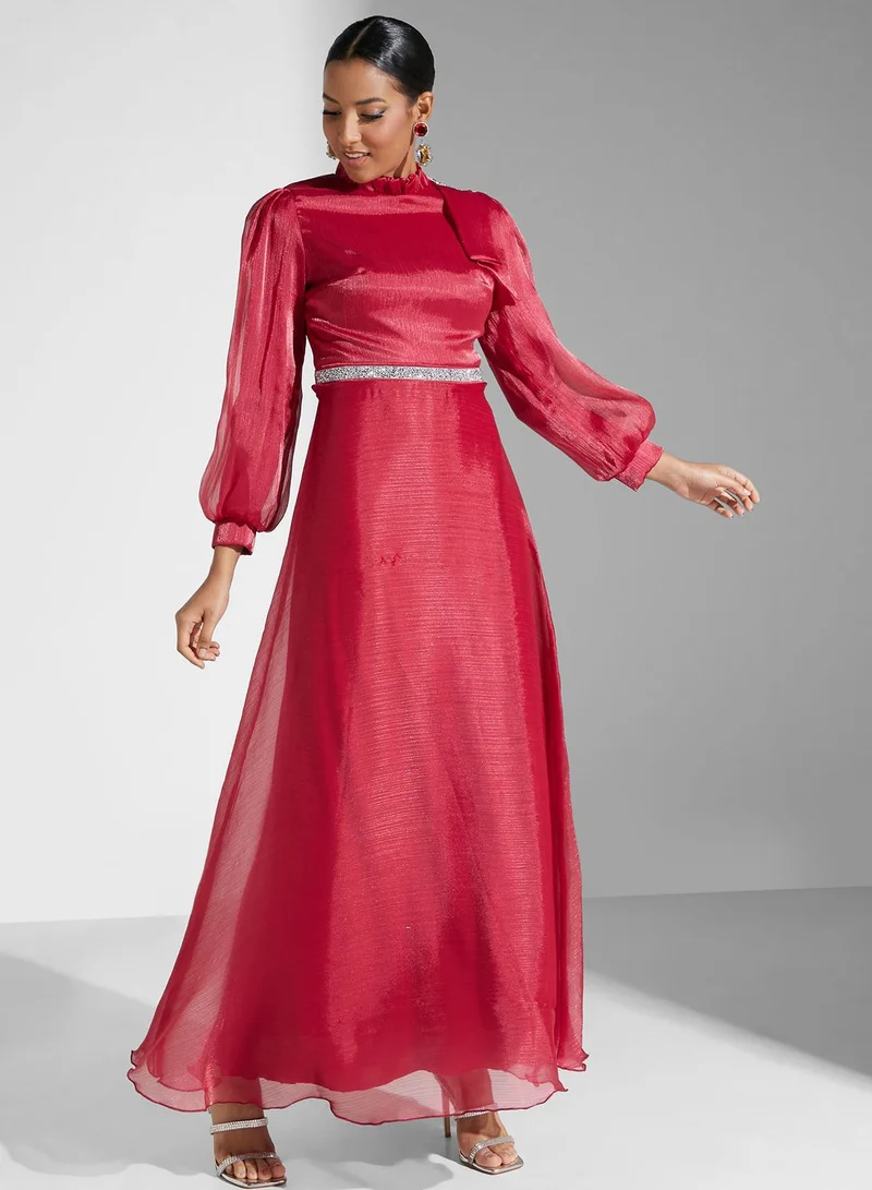 Khizana Embellished Waist Organza Dress