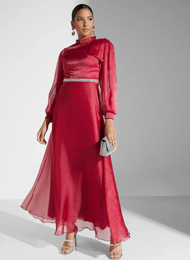 Khizana Embellished Waist Organza Dress