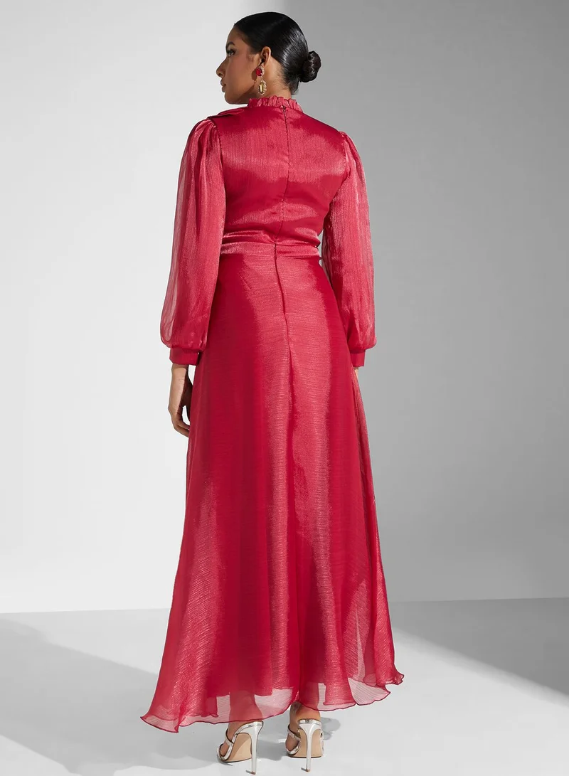 Khizana Embellished Waist Organza Dress