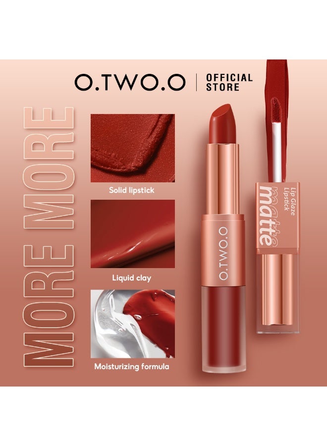 OTWOO O.TWO.O 2-in-1 Matte Lipstick & Lip Gloss – Waterproof, Double-Ended (#12,BERRY) - Image 3